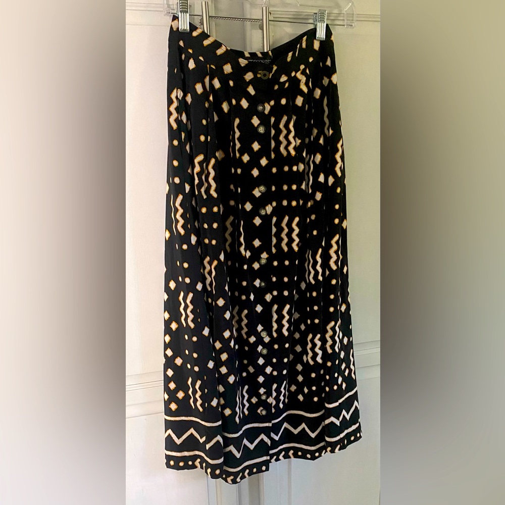 Counterparts vintage boho High waist pleated Skirt
